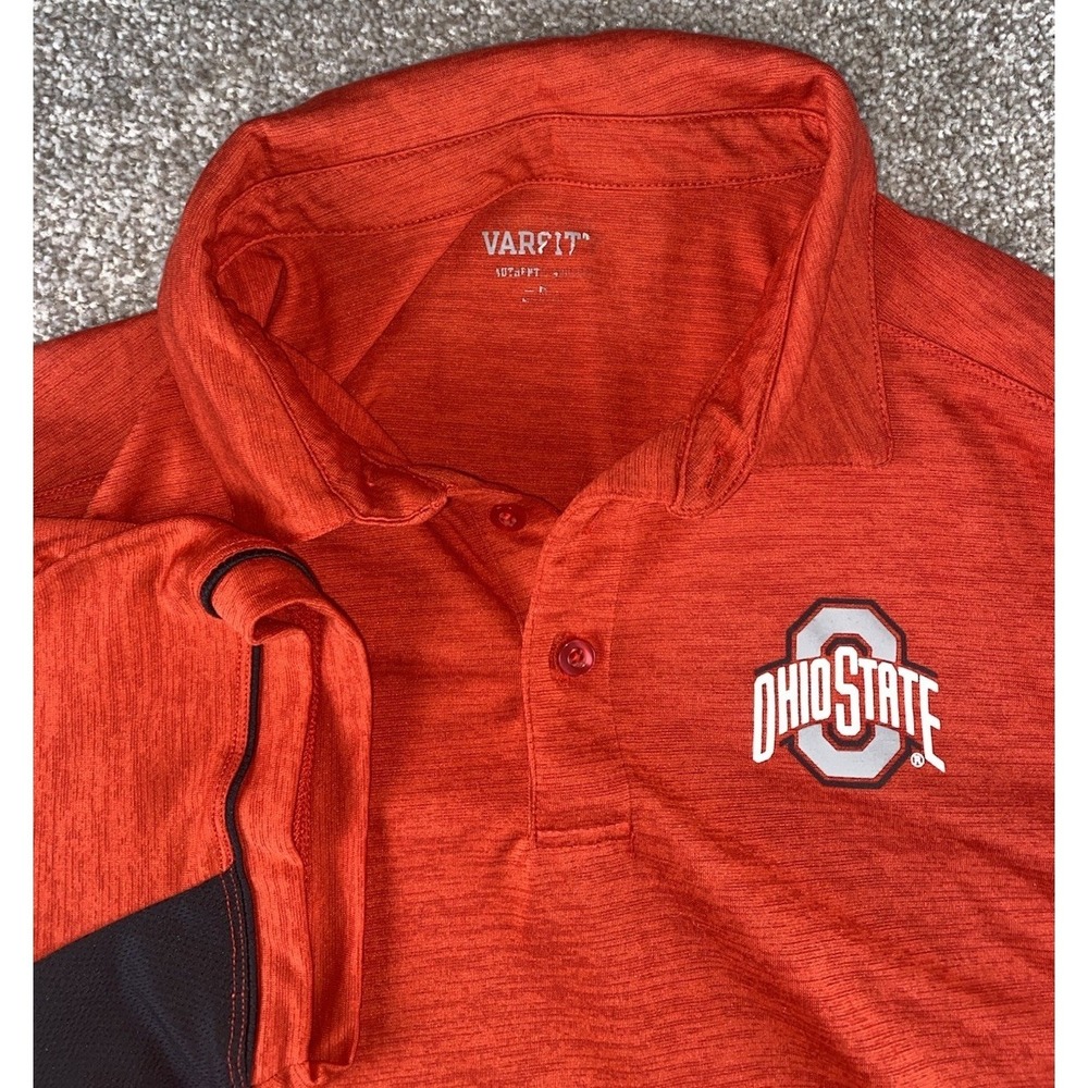 Varsity Sportswear Ohio State Buckeyes‎ Polo Shirt Performance Colorblock Mens M